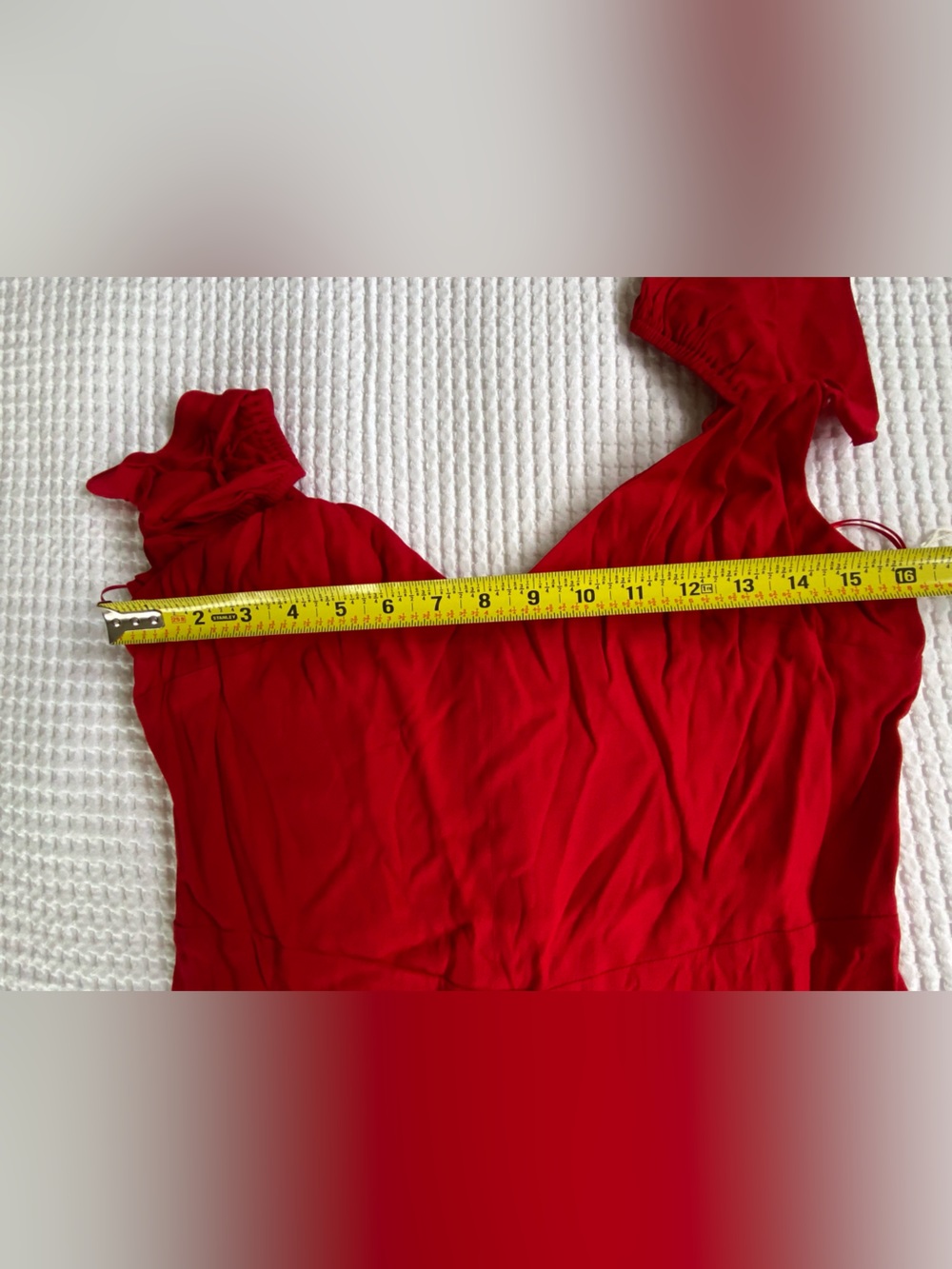 Reformation Baxley Red Midi Dress Size 12 NWT - Picture 9 of 11